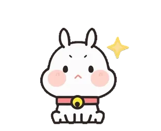 🐶 bunny, rabbit, cute, sparkle, angry, pet telegram sticker