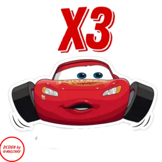 🤷‍♂️ Lightning McQueen Cars X3 relâmpago mcqueen, cars, disney, pixar, adesivo telegram sticker