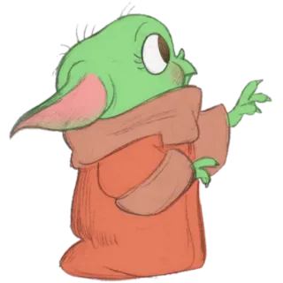 🥺 Grogu Star Wars grogu, baby yoda, süß, star wars, mandalorianer, charakter, fanart whatsapp sticker
