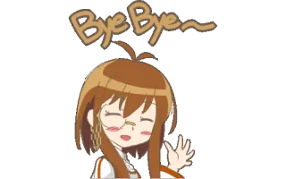 👋 Bye Bye~ au revoir, salut (main), salutation, dessin animé, personnage telegram sticker