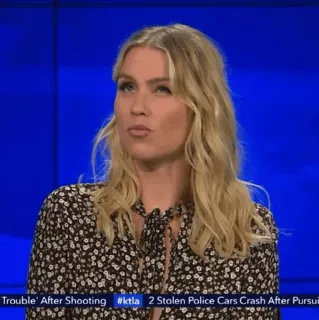 🐾 #ktla notizie, televisione, KTLA, conduttrice, bionda, notizie, anchorman telegram sticker