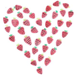 😒 stroberi, hati, buah, cinta, beri telegram sticker