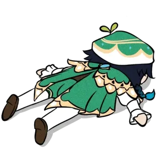 😴 Venti Genshin Impact Anime, Karakter, Venti, Genshin Impact, Berbaring, Imut telegram sticker