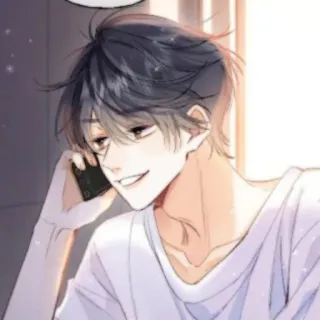 👌 Anime, Manga, Ragazzo, Ritratto, Cartone animato, Illustrazione telegram sticker