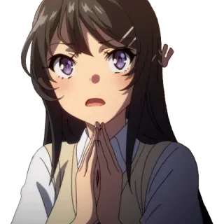 🙏 Mai Sakurajima Rascal Does Not Dream of Bunny Girl Senpai Anime, Ragazza, Carina, Sakurajima, Mai, Bunny Girl Senpai telegram sticker