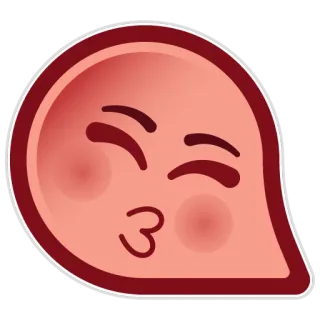 😚 Emoji, Ciuman, Muka Cium, Genit, Ekspresi telegram sticker