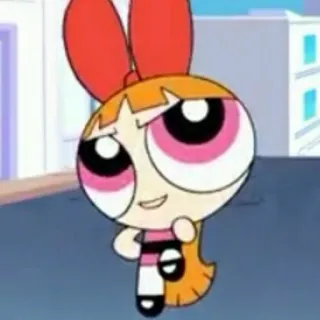 🎀 Blossom The Powerpuff Girls kartun, Blossom, The Powerpuff Girls, karakter telegram sticker