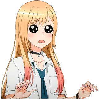 🥺 Marin Kitagawa My Dress-Up Darling anime, girl, cute, worried, nervous, My Dress-Up Darling, Marin Kitagawa telegram sticker