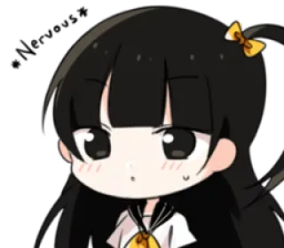 😮 chibi, anime, girl, cute, kawaii, cartoon whatsapp sticker