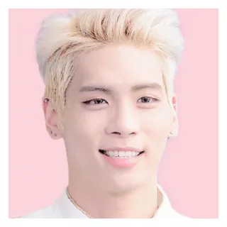 💚 retrato, kpop, rosto, pessoa, homem, sorrindo, cabelo loiro whatsapp sticker
