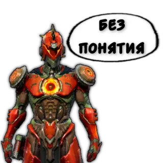 🤷‍♂️ Без понятия cyborg, robot, futuristic, armor, text, speech bubble telegram sticker