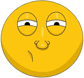 😑 face, expression, cartoon, emoji, yellow, bored telegram sticker