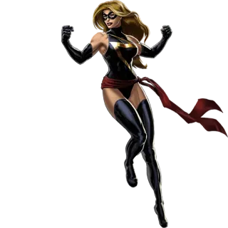 👊 Ms. Marvel superhero, woman, comic book, marvel, heroine telegram sticker