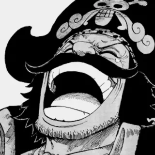😂 Gol D. Roger One Piece pirata, anime, risata, manga, re dei pirati telegram sticker