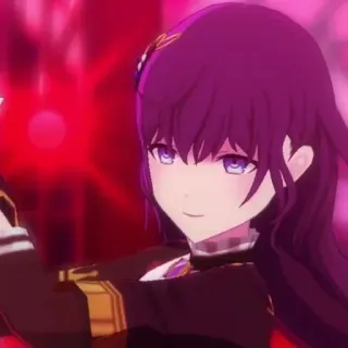 🕳 Anime, Personaggio, capelli viola, femmina telegram sticker