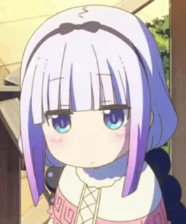 🍥 Kanna Kamui Miss Kobayashi's Dragon Maid Anime, Kanna, Süß, Kawaii, Drache, Loli, Chibi whatsapp sticker