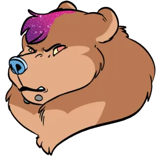 🦐 urso, animal, desenho animado, mamífero, peludo, quadrinhos telegram sticker