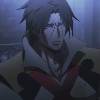 ⚰️ Vlad Dracula Țepeș Castlevania вампир, аниме, серьезный, персонаж, castlevania telegram sticker