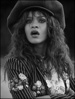 🔗 Rihanna Rihanna, cantora, celebridade, mulher, retrato, chapéu, moda telegram sticker