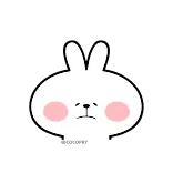 🥱 coelho, fofo, animal, adesivo, desenho animado whatsapp sticker