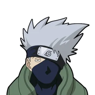 😐 Kakashi Hatake Naruto anime, kakashi, ninja, manga, character whatsapp sticker