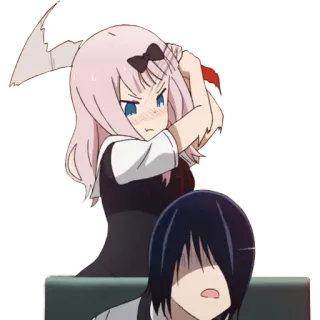 😤 Chika Fujiwara Kaguya-sama: Love Is War Anime, Chika Fujiwara, Kaguya-sama, Violencia, Divertido telegram sticker
