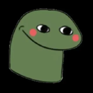 🍫 斑点, 绿色, 微笑, 可爱, 表情包 telegram sticker