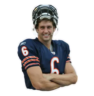 😀 Jay Cutler fútbol, atleta, Chicago Bears, NFL, quarterback, deportes telegram sticker