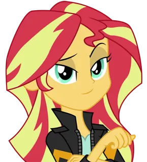 😏 Sunset Shimmer My Little Pony: Equestria Girls Sunset Shimmer, Equestria Girls, マイリトルポニー, アニメ, アニメーション whatsapp sticker