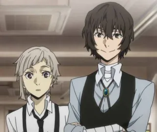 🖤 Osamu Dazai Bungou Stray Dogs Anime, Bungou Stray Dogs, Osamu Dazai, Manga, Postacie telegram sticker