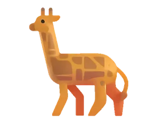 🦒 giraffe, animal, zoo, africa, safari, cute, yellow telegram sticker