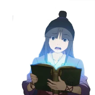 ⁉ Maya Fey Ace Attorney anime, character, Maya Fey, Ace Attorney, spirit channeling telegram sticker