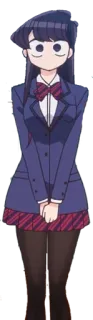 😳 Komi Shouko Komi Can't Communicate Anime, Seragam sekolah, Imut, Manga, Kawaii telegram sticker