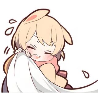 😡 Аниме, Милый, Каваий, Кролик, Мультфильм telegram sticker