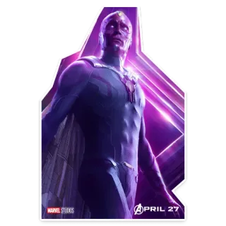 🙊 Vision Avengers APRIL 27 Visão, Marvel, Super-herói, Androide, Vingadores, Quadrinhos, Filme telegram sticker