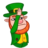 👏 leprechaun, cartoon, green, hat, st patricks day, irish telegram sticker