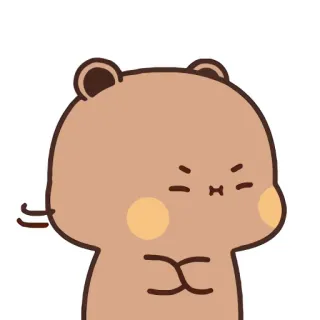 ✨ 곰, 귀여운, 만화, 동물, 화난, 불쾌한, 기분 whatsapp sticker