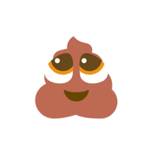 💩 Emoji, Caca, Lindo, Dibujos animados telegram sticker