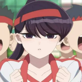 😤 Komi Shouko Komi Can't Communicate 애니메이션, 여자, 코미 양은 커뮤증입니다, 코미 쇼코, 귀여운 telegram sticker