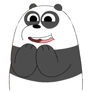☺️ Panda We Bare Bears panda, bear, cartoon, cute, animated, we bare bears telegram sticker