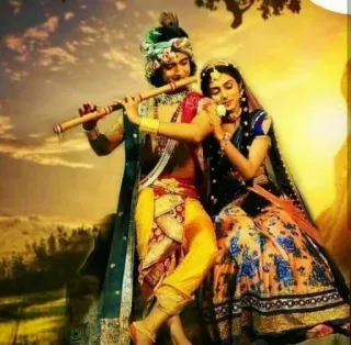 ❤️ Radha Krishna Hinduism, Radha, Krishna, Indian culture, spiritual, god, deity telegram sticker