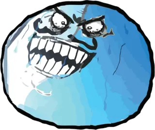 😆 Мем, Троллфейс, Интернет мем, Смешно, Rage Comic telegram sticker