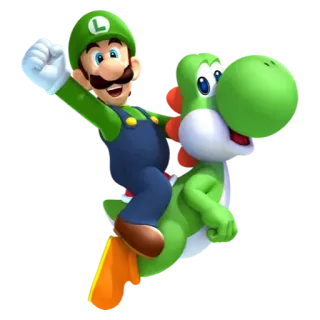 💟 Luigi luigi, yoshi, nintendo, mario, character, video game telegram sticker