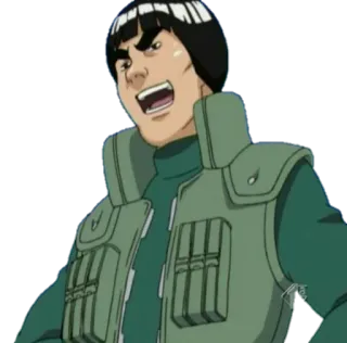 😂 Might Guy Naruto อนิเมะ, การ์ตูน, ไมท์ ไก, นารูโตะ, ตัวละคร telegram sticker