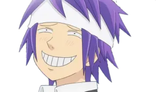 😈 аниме, манга, персонаж, выражение, улыбка telegram sticker