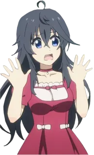 😧 anime, menina, assustada, desenho animado, personagem, feminino telegram sticker