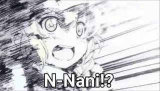 😵 N-Nani!? anime, chocado, expressão, surpreso telegram sticker