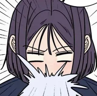 📱 donna, anime, manga, espressione, shock, incredulità telegram sticker