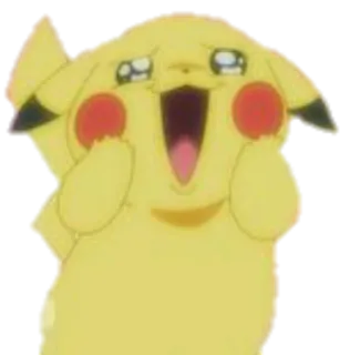 🤩 Pikachu โปเกมอน, ปิกาจู, ตกใจ, อนิเมะ, น่ารัก telegram sticker