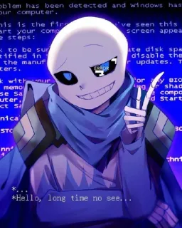 💙 Sans Undertale *Hello, long time no see... Sans, Undertale, Charakter, Videospiel telegram sticker